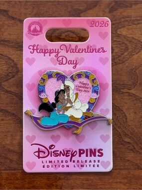 Disney Valentine's Day Aladdin & Jasmine Pin -
Limited Release